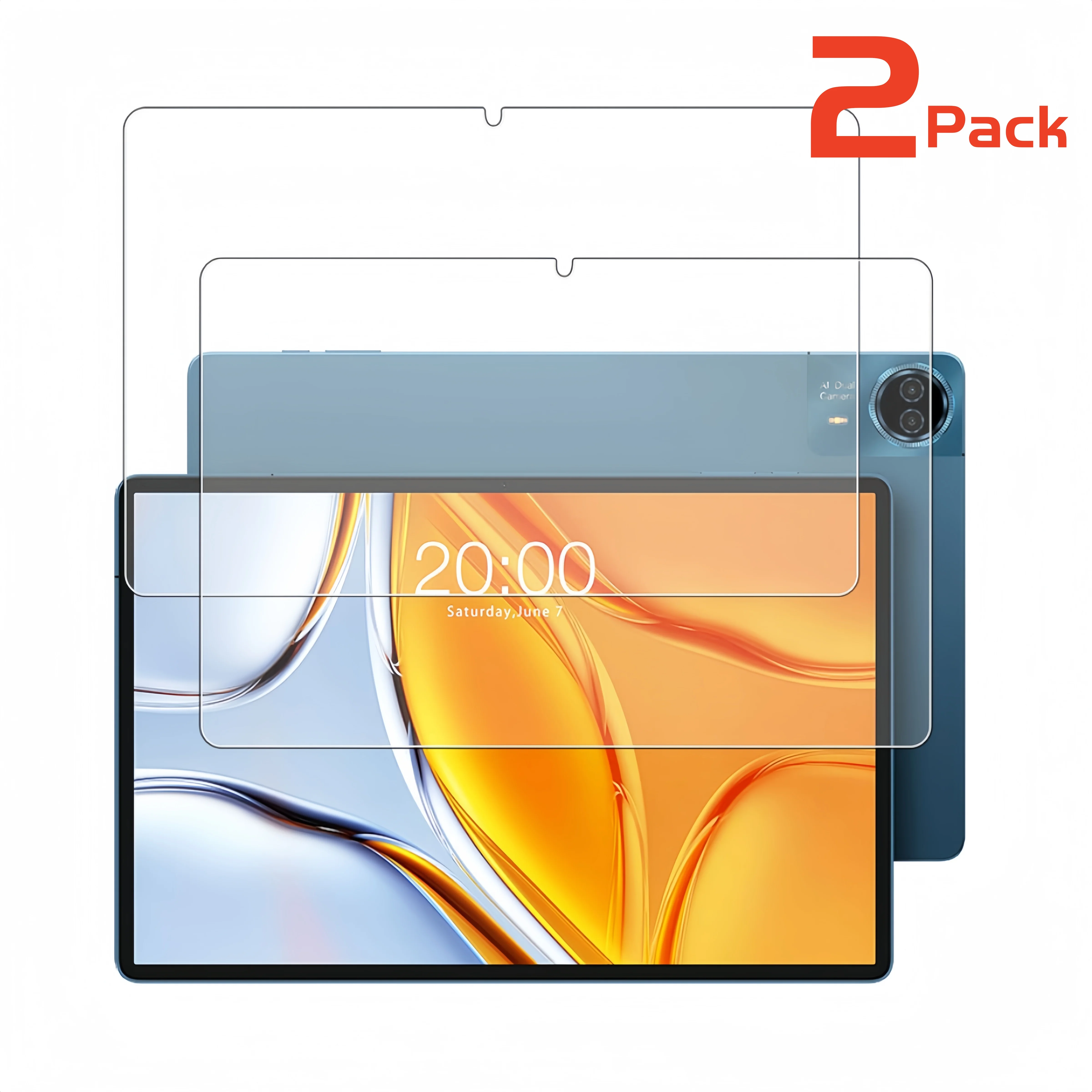 Tcl Tablet Accessories - حزمة من 2 واقي شاشة من
