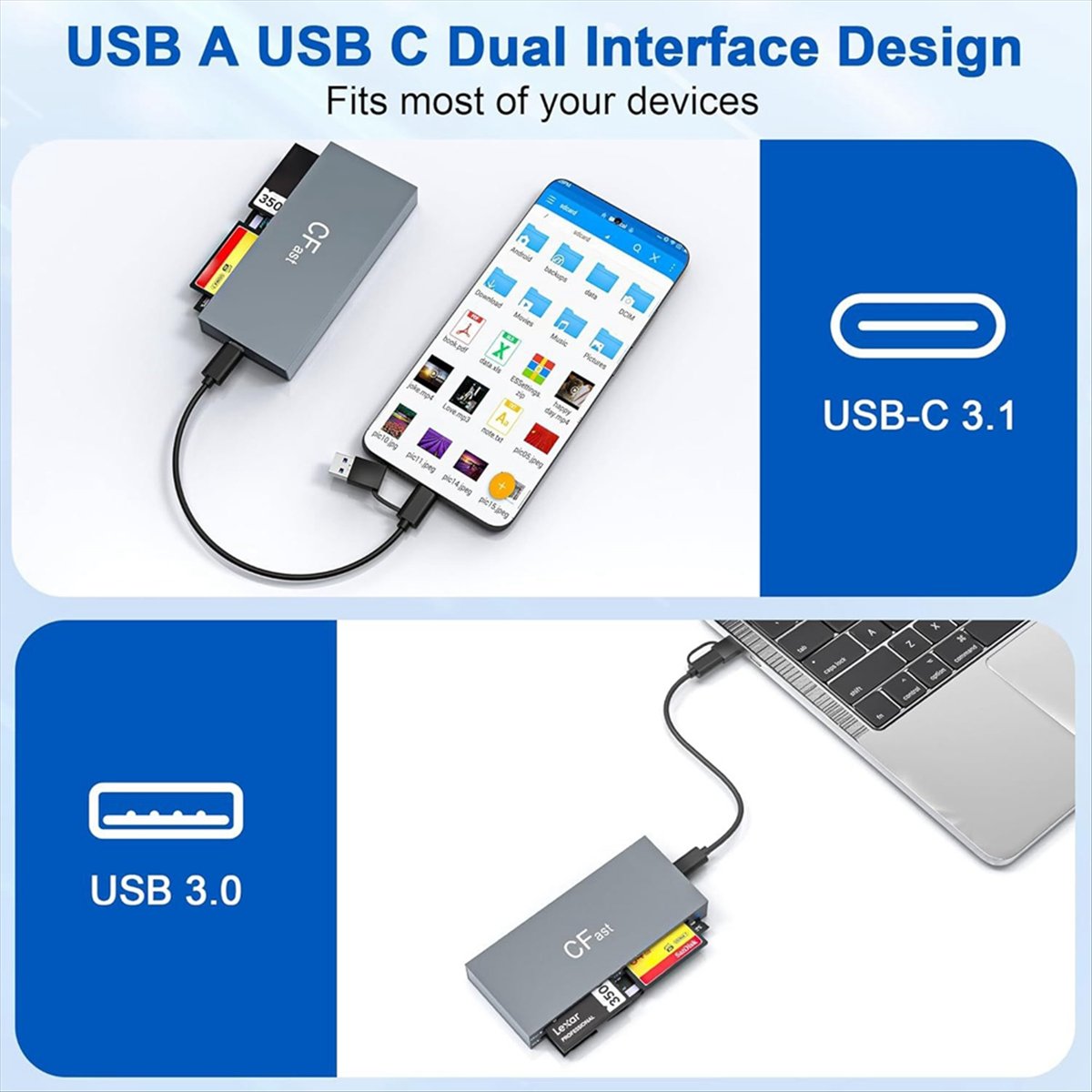 Accessories For Tablet Users - 【للمستخدمين الجدد】قارئ بطاقات الكاميرا والهاتف المحمول