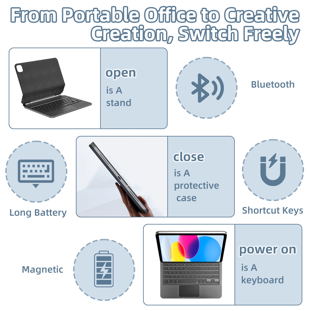 لوحة مفاتيح سحرية 2026 مع بلوت - مراجعة Tablet Ipad Accessories وسعره