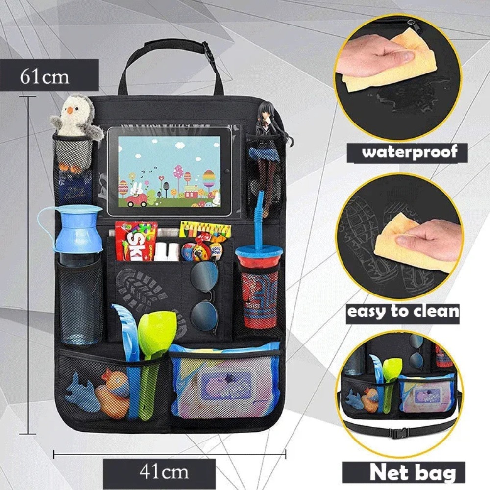 منظم خلفي لمقعد السيارة 9 جيوب - مراجعة Tablet Accessories Bag وسعره