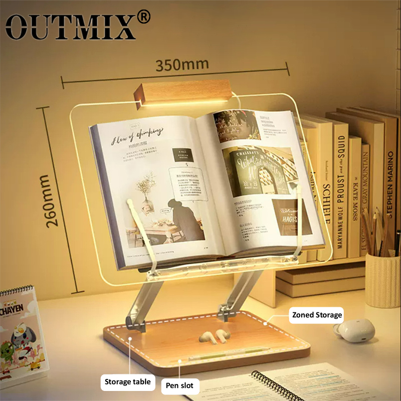 حامل قراءة خشبي مع إضاءة، حامل - مراجعة Tablet Accessories For Reading وسعره