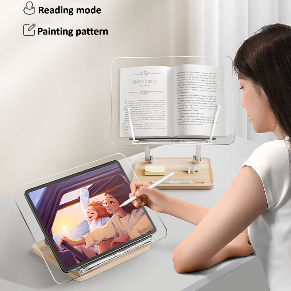 حامل قراءة خشبي مع إضاءة، حامل - مراجعة Tablet Accessories For Reading وسعره