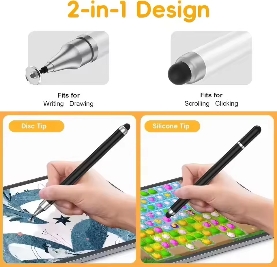 قلم ستايلس عالمي 2 في 1 للأجهز - مراجعة Tablet Pc Accessories وسعره